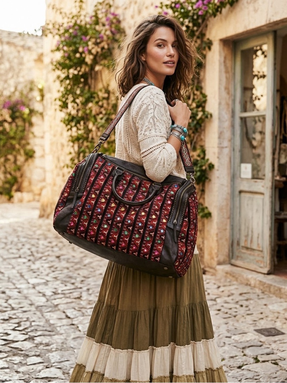 Free People Bijoux Mirrored Weekender Bag